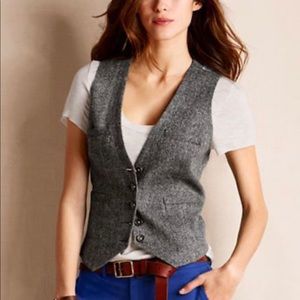 JCREW men’s tan/brown tweed small vest EXCELLENT CONDITION worn twice